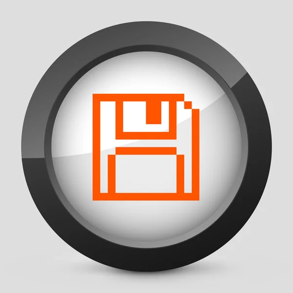 Vector oranje en grijs geïsoleerde pictogram. — Stockvector