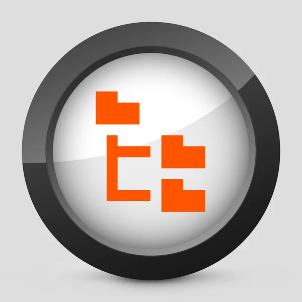Vector naranja y gris icono aislado . — Vector de stock