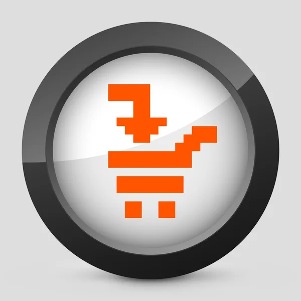 Vector oranje en grijs geïsoleerde pictogram. — Stockvector