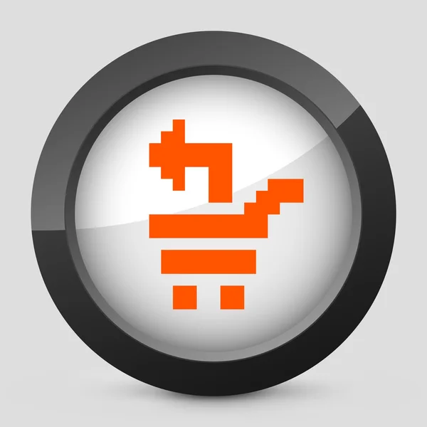 Vector oranje en grijs geïsoleerde pictogram. — Stockvector