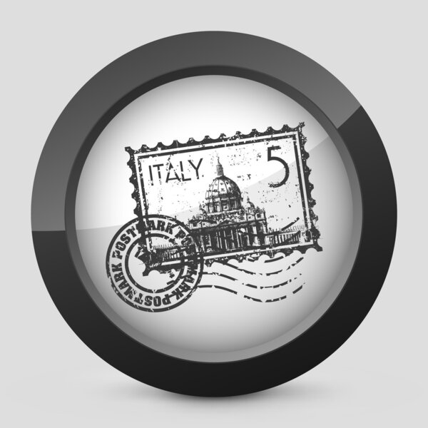 Vector orange and gray isolated icon.