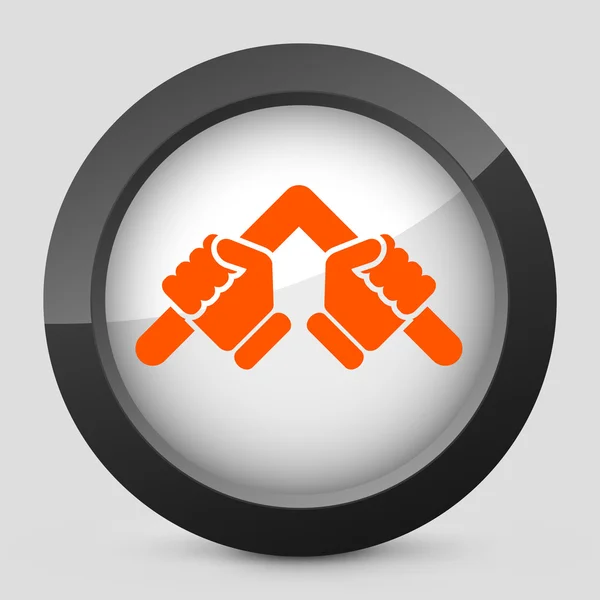 Vektor orange och grå isolerade ikonen. — Stock vektor