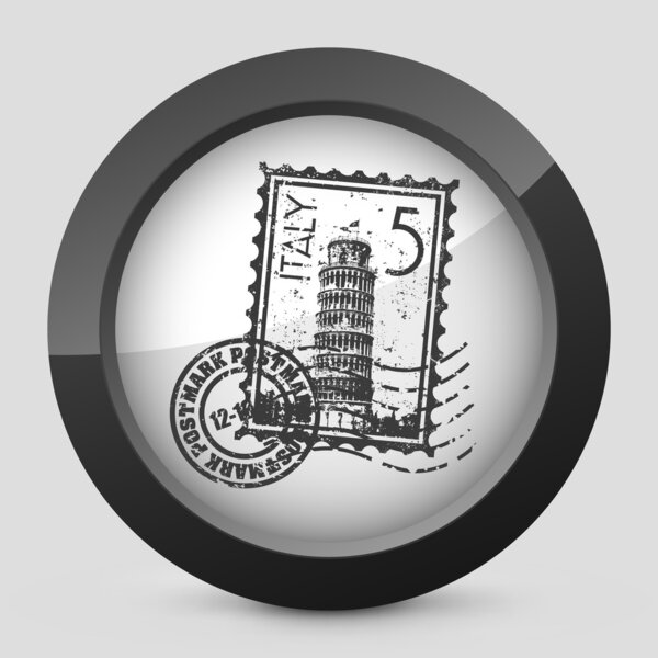 Vector orange and gray isolated icon.