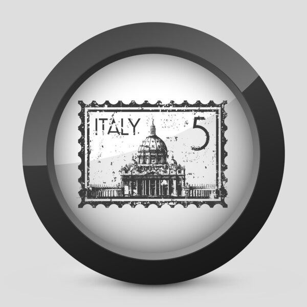 Vector orange and gray isolated icon.