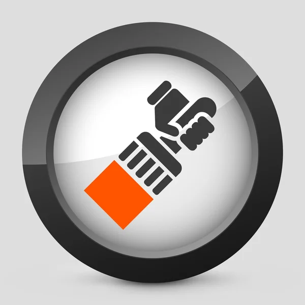 Vector orange and gray isolated icon. — Stock Vector