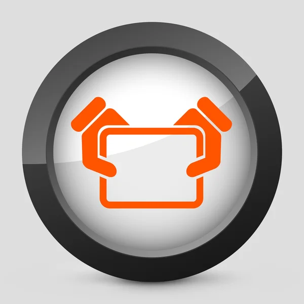 Icona vettoriale arancio e grigio isolato . — Vettoriale Stock