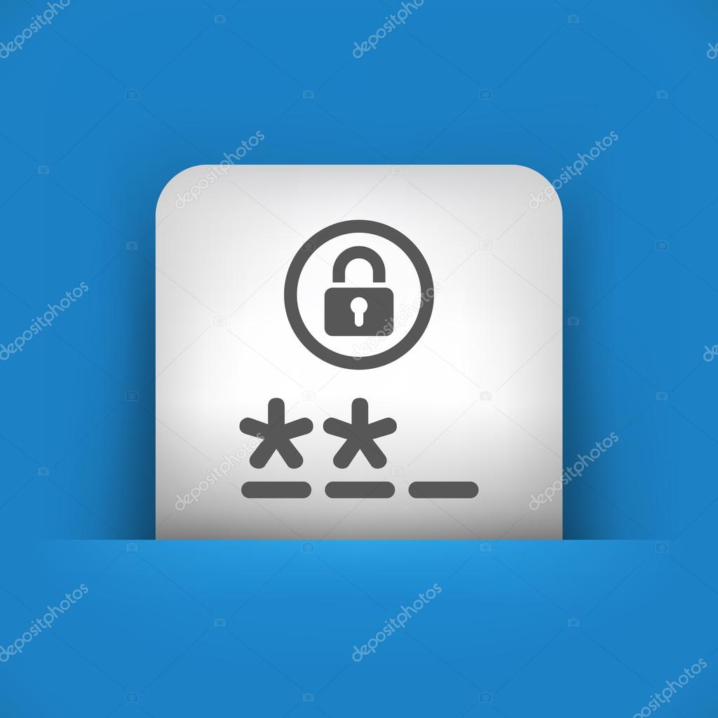 blue and gray icon depicting login symbol