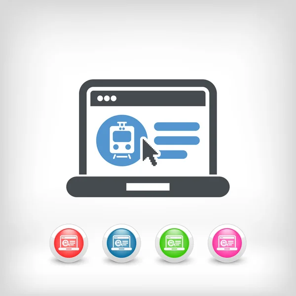 Sitio web tren icono — Archivo Imágenes Vectoriales