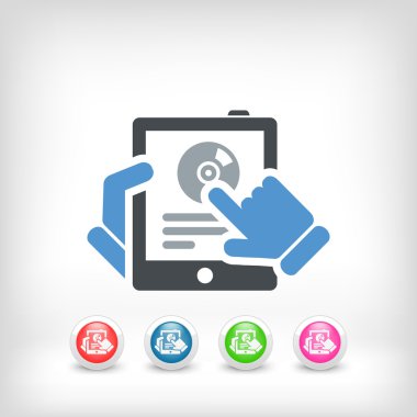 Tablet müzik simgesi