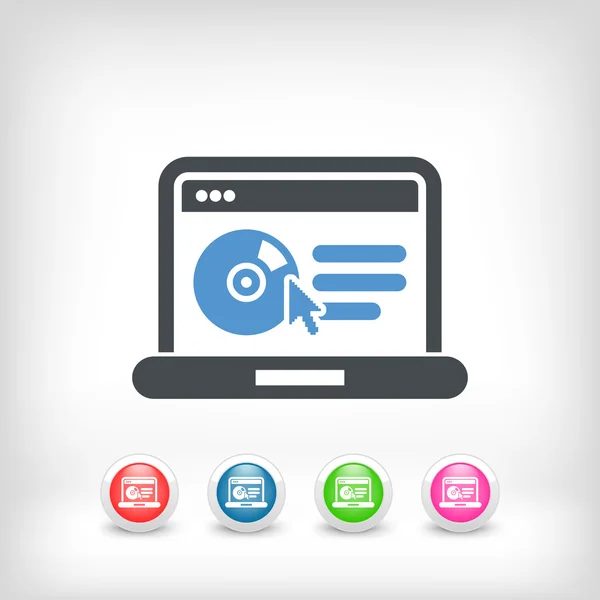 Web sitesi yazılımı simgesini