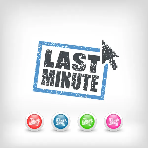 "Last minute" web grunge cartel — Stock Vector