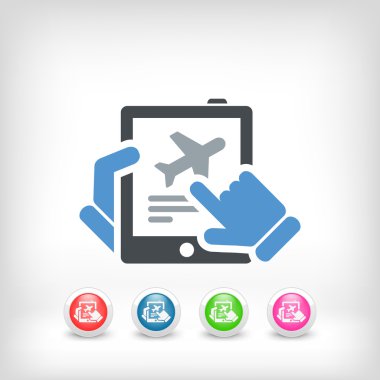 havayolu rezervasyon dikey Tablet