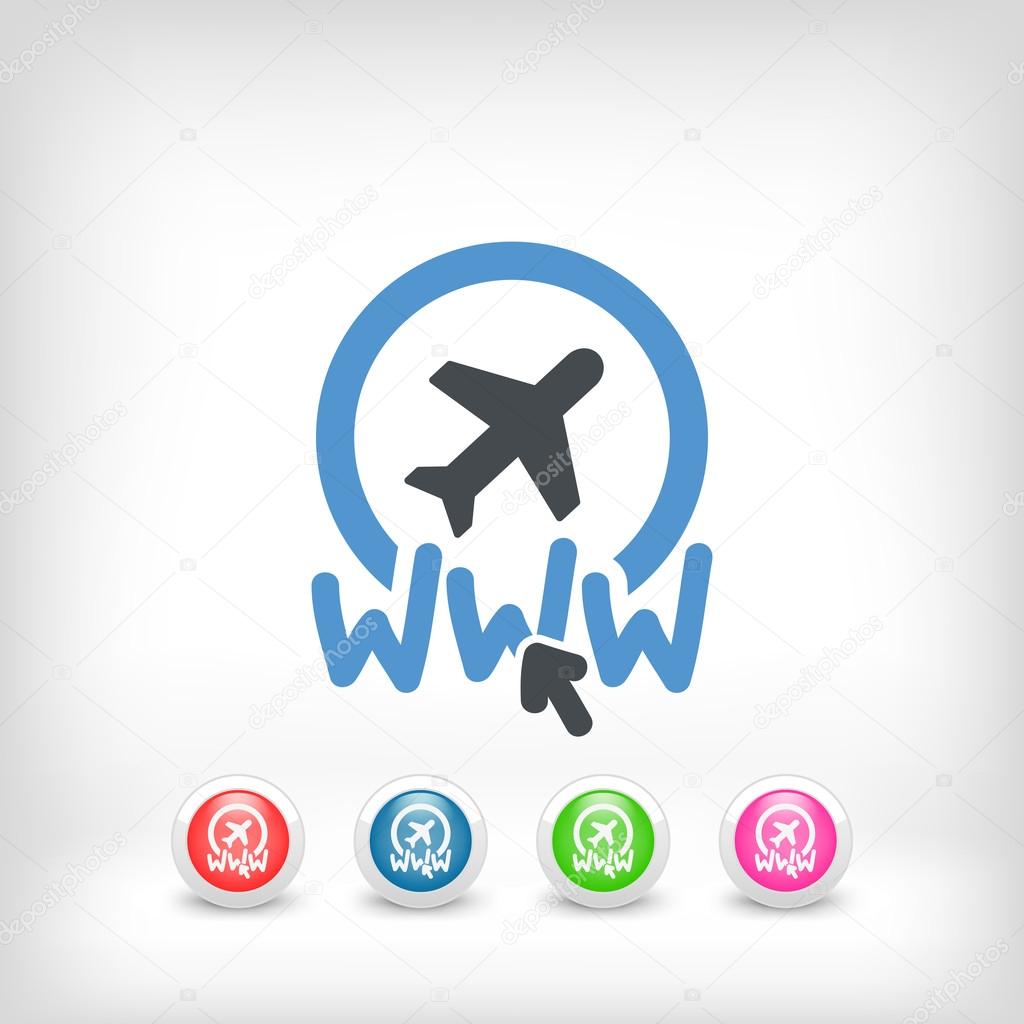 Website travel agency icon