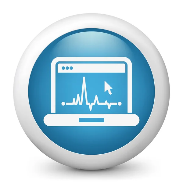 EKG na tela do computador — Vetor de Stock