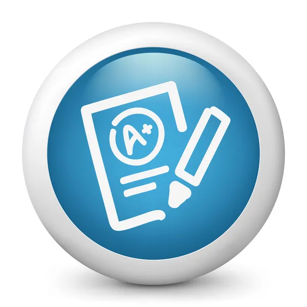 Excellent evaluation test icon — Stock Vector