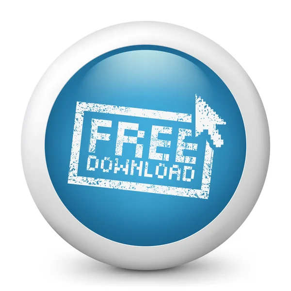 Illustration of stylized "Free download" icon — Stock Vector