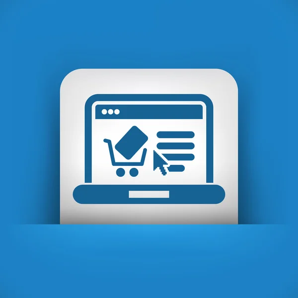 Icona del sito e-commerce — Vettoriale Stock