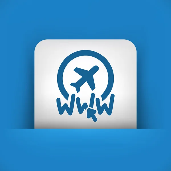 Ícone de agência de viagens site — Vetor de Stock