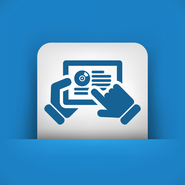 Программное обеспечение или музыкальный сайт на планшете
