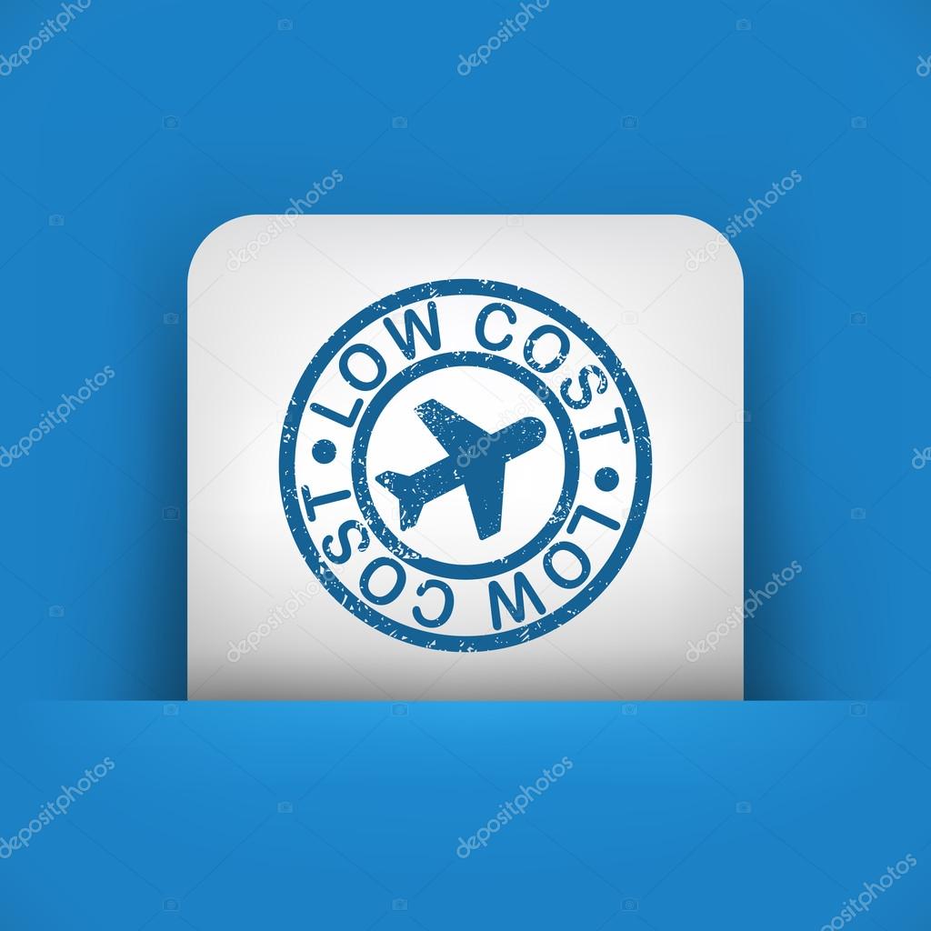 Low cost airline stylized grunge icon