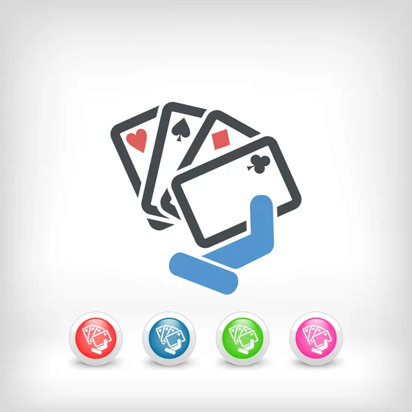 Ícone de jogo de poker — Vetor de Stock