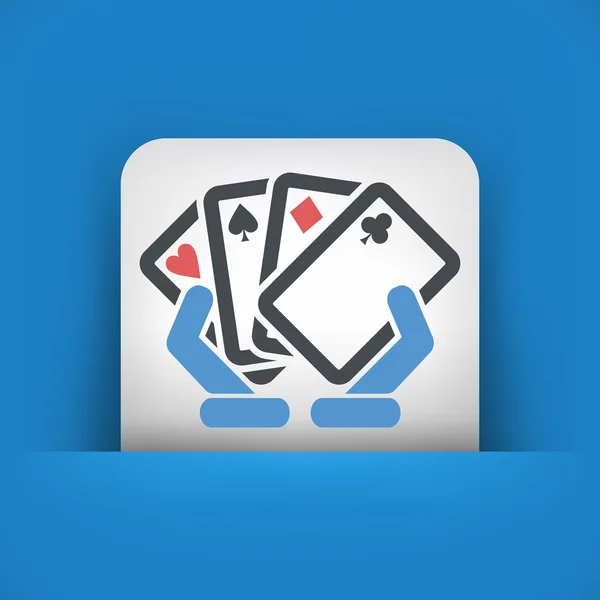 Poker game icon — Stock Vector