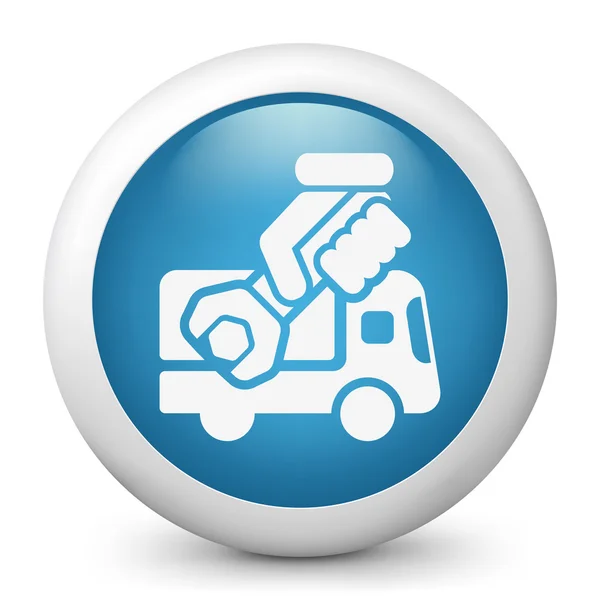 Assistance van concept icon — Stock Vector