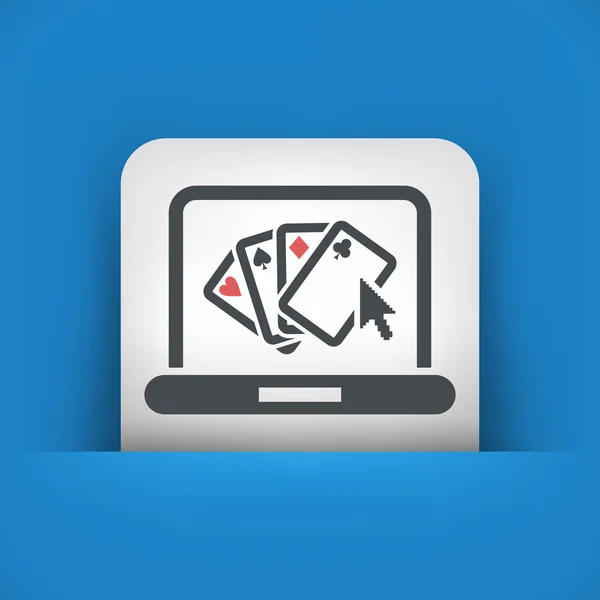 Poker webbplats symbol ikon — Stock vektor