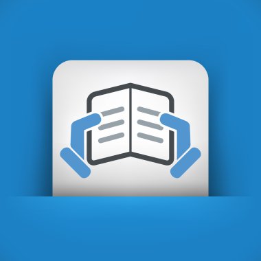 Text reading concept icon clipart