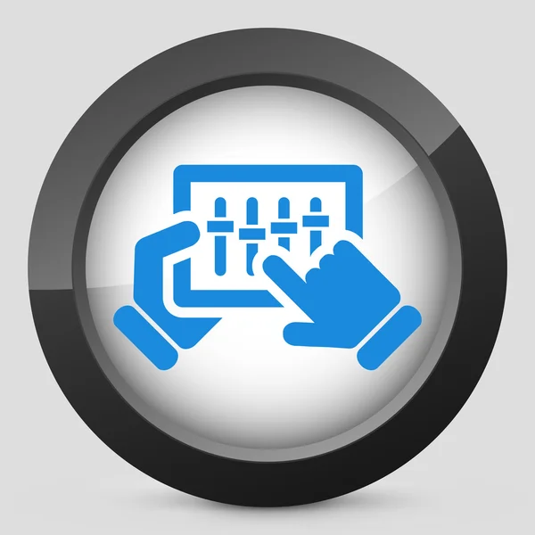 Touchscreen mixer icon — Stock Vector