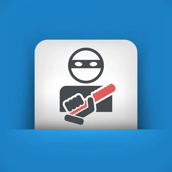 Gewapende bandit concept pictogram — Stockvector