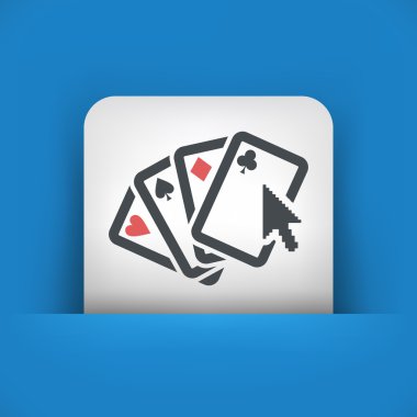 Poker web sitesi konsepti simgesi