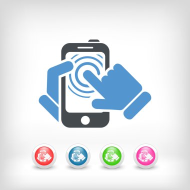 akıllı telefon dokunmatik ekran simge kavramı