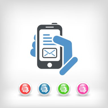 Mesaj smartphone simgesini