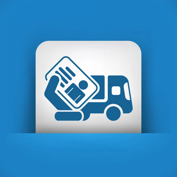 Icona documento camion — Vettoriale Stock