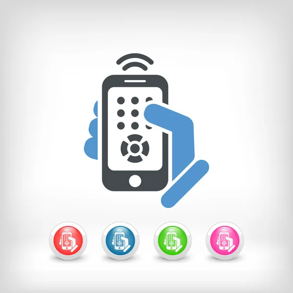 Smartphone icona del telecomando — Vettoriale Stock