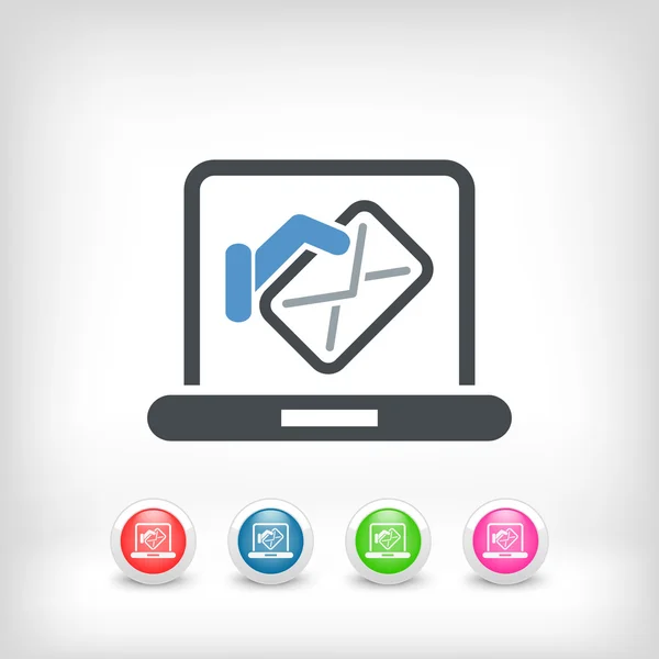 Computer mail icon — Stock Vector