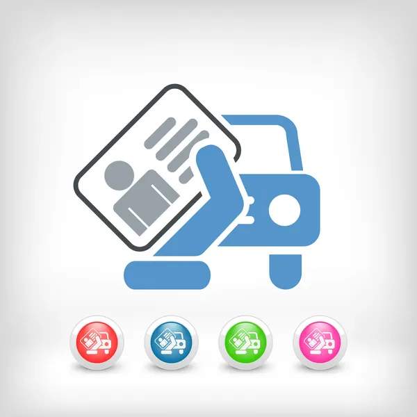 Car document icon — Stock Vector