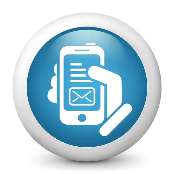 Message on smartphone icon — Stock Vector