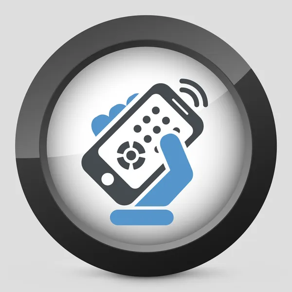 Smartphone icono de control remoto — Vector de stock