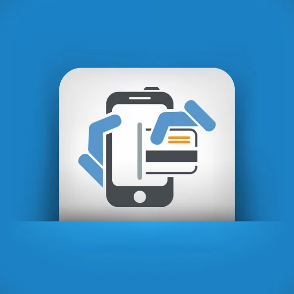 Icono de compras Smartphone — Vector de stock