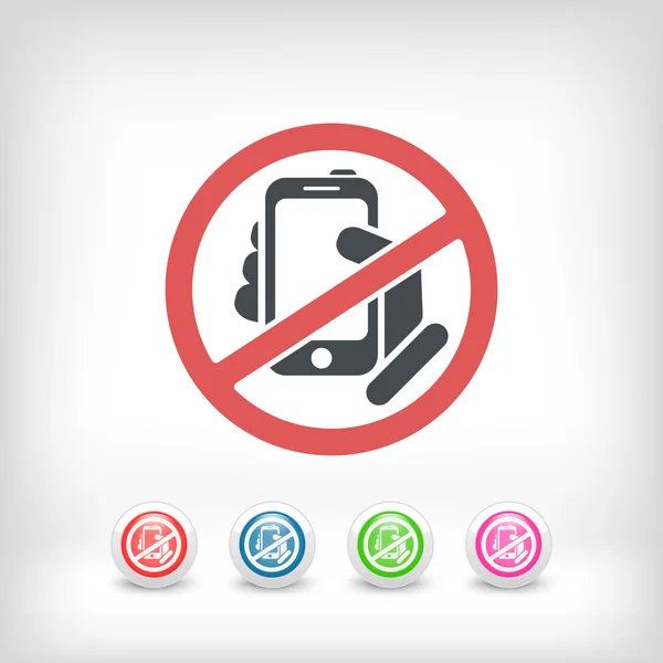 Icono del teléfono prohibido — Vector de stock