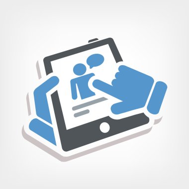 sohbet dokunmatik ekran simgesi