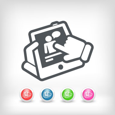 sohbet dokunmatik ekran simgesi