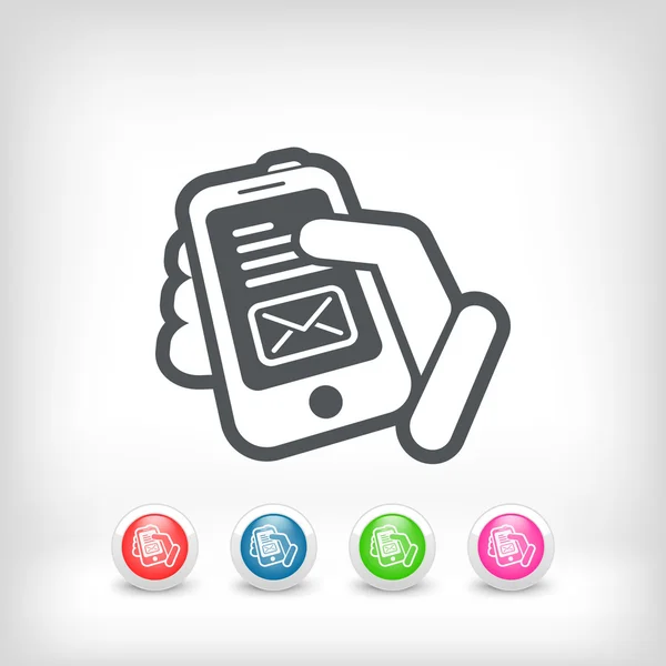 Smartphone icono de correo electrónico — Archivo Imágenes Vectoriales