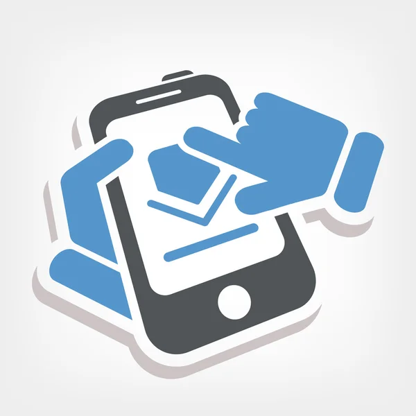 Smartphone-Download-Symbol — Stockvektor