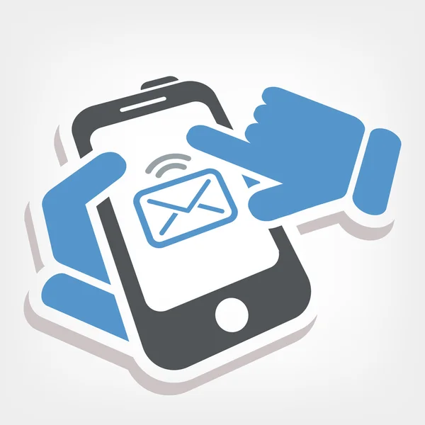 Icona e-mail smartphone — Vettoriale Stock