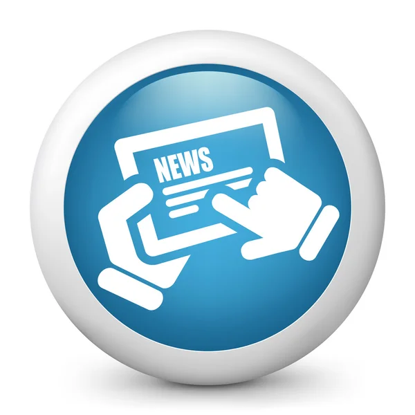 Noticias icono tableta — Vector de stock