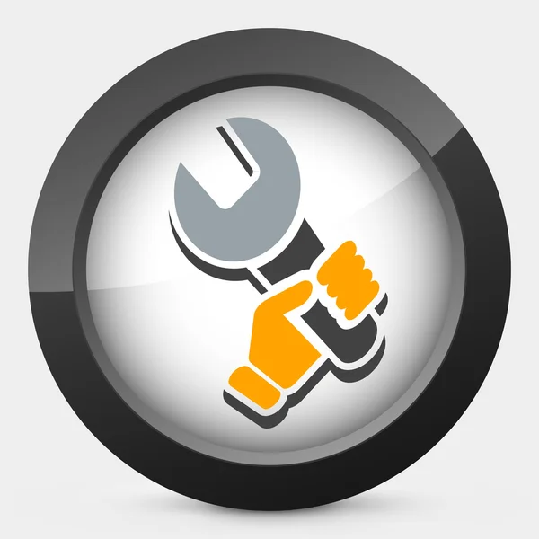 Wrench holding icon — Stock Vector