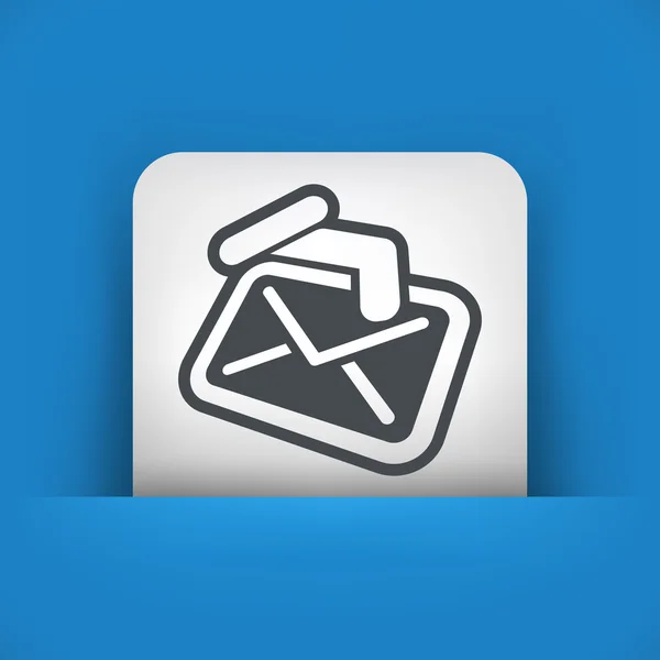Ícone de retenção de correio — Vetor de Stock